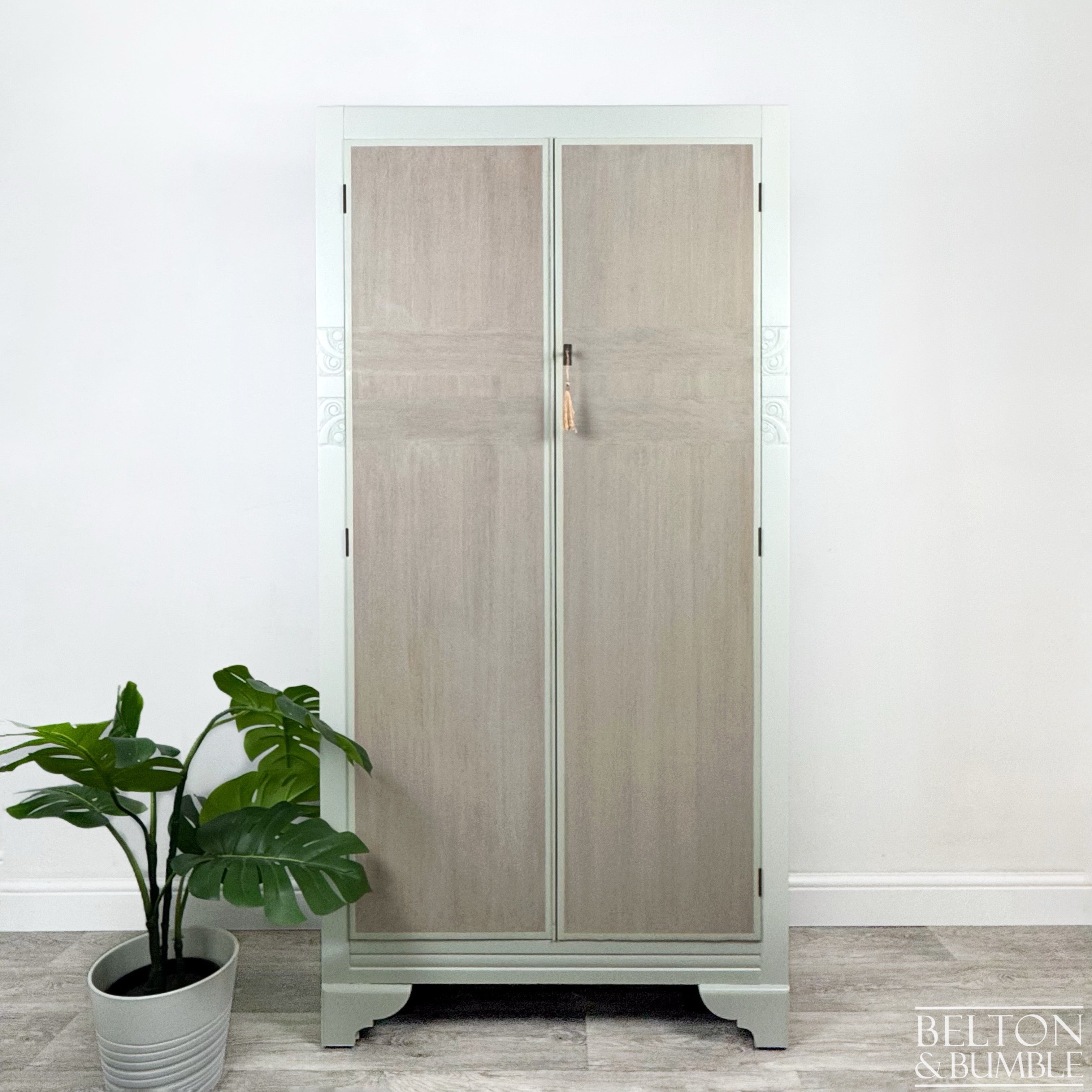 Lebus Double Door Wardrobe in Farrow & Ball Eddy