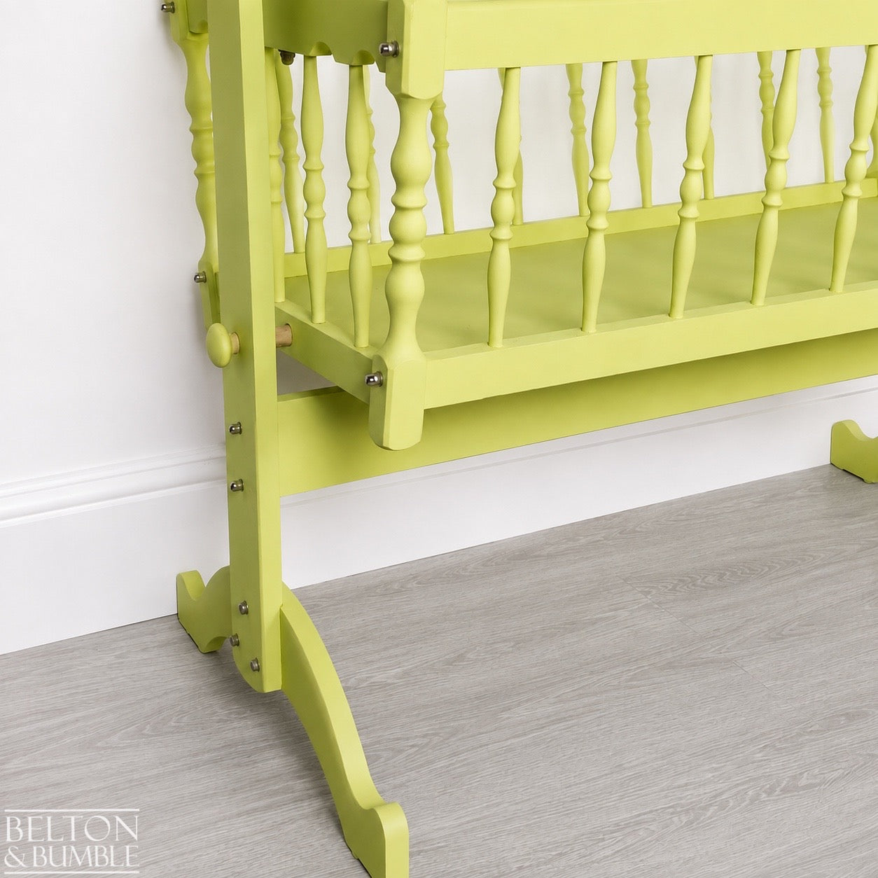 Swinging Crib in Citron Yellow for Dolls & Teddies