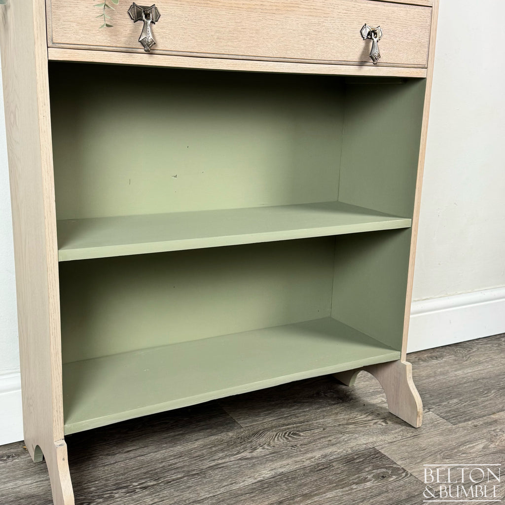 Oak Bookcase Bureau Desk with Shelving-Belton & Bumble
