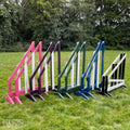 Set of Five Painted Wooden Showjumping Wings & 15 Sets of Metal Cups-Belton & Bumble