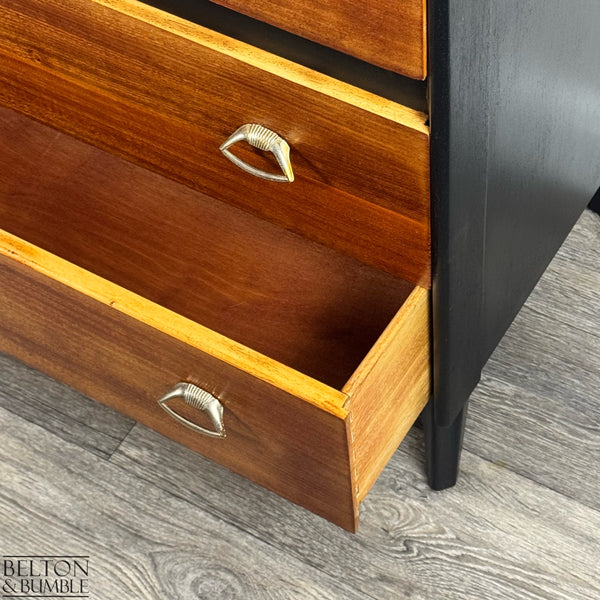 Mid-Century 3-Drawer Chest in Black and Teak-Belton & Butler