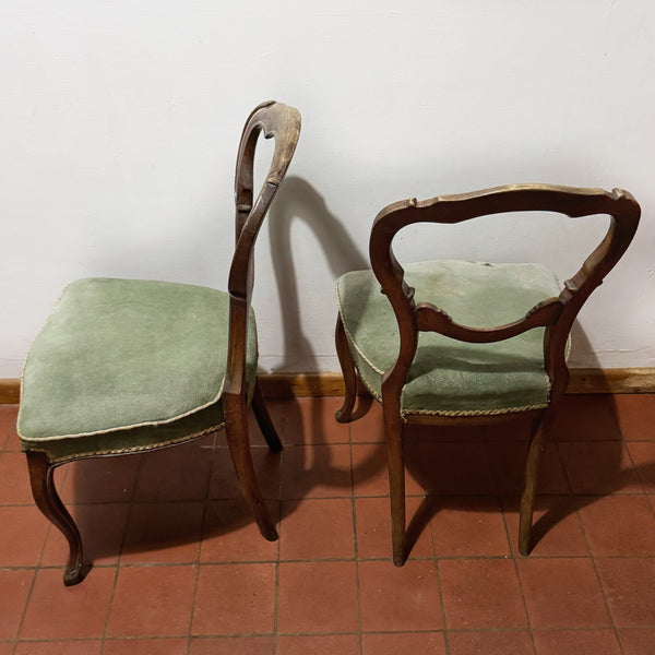Pair of Victorian Balloon Back Chairs – Ready for Custom Commission-Belton & Butler