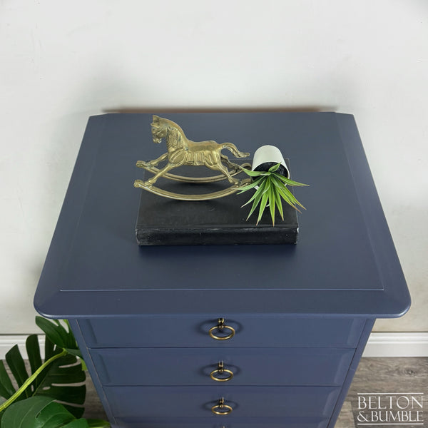 STAG Minstrel Narrow 6 Drawer Tallboy in Navy