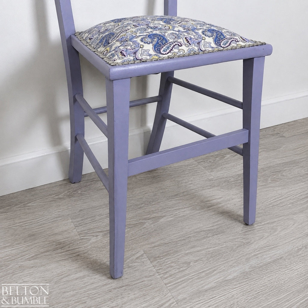 Petite Pale Purple and Paisley Bedroom Chair