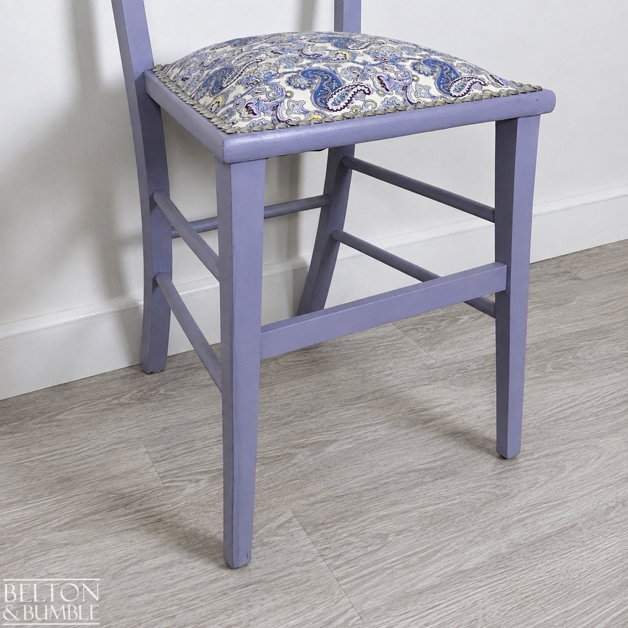 Petite Pale Purple and Paisley Bedroom Chair