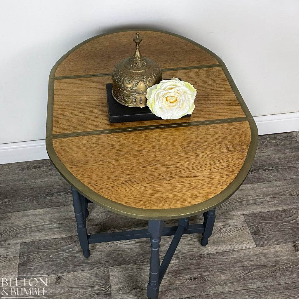 Gate Leg Drop Leaf Dining Table in Navy-Belton & Bumble