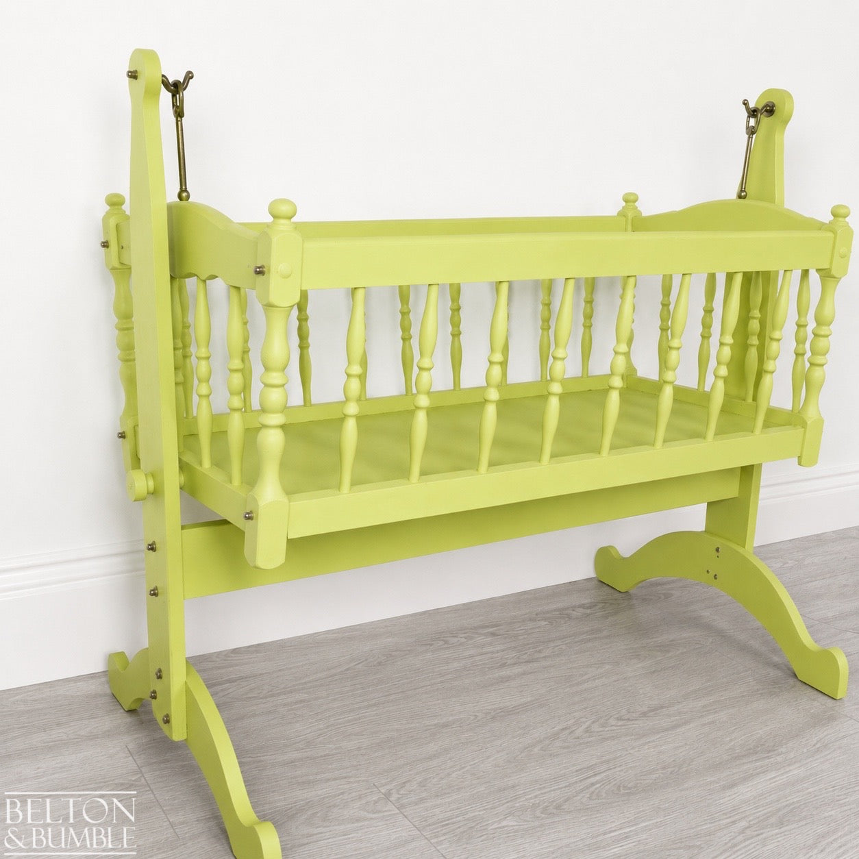 Swinging Crib in Citron Yellow for Dolls & Teddies