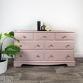 Large Seven Drawer Vintage Pine Merchants Chest of Drawers in Pale Pink-Belton & Bumble