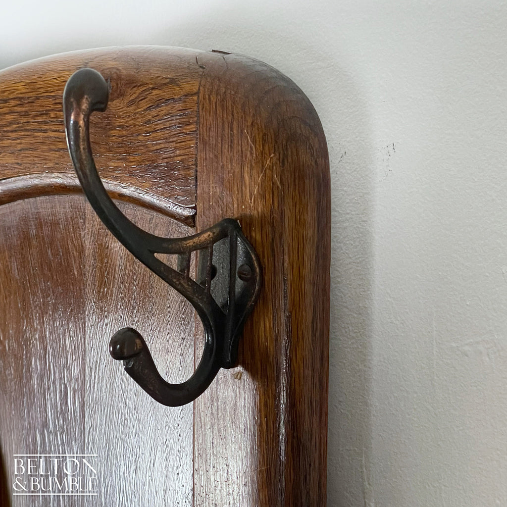 Oak Hallway Stand With Mirror, Coat Hooks, Umbrella Holders, And Lift Lid Storage Bench-Belton & Bumble