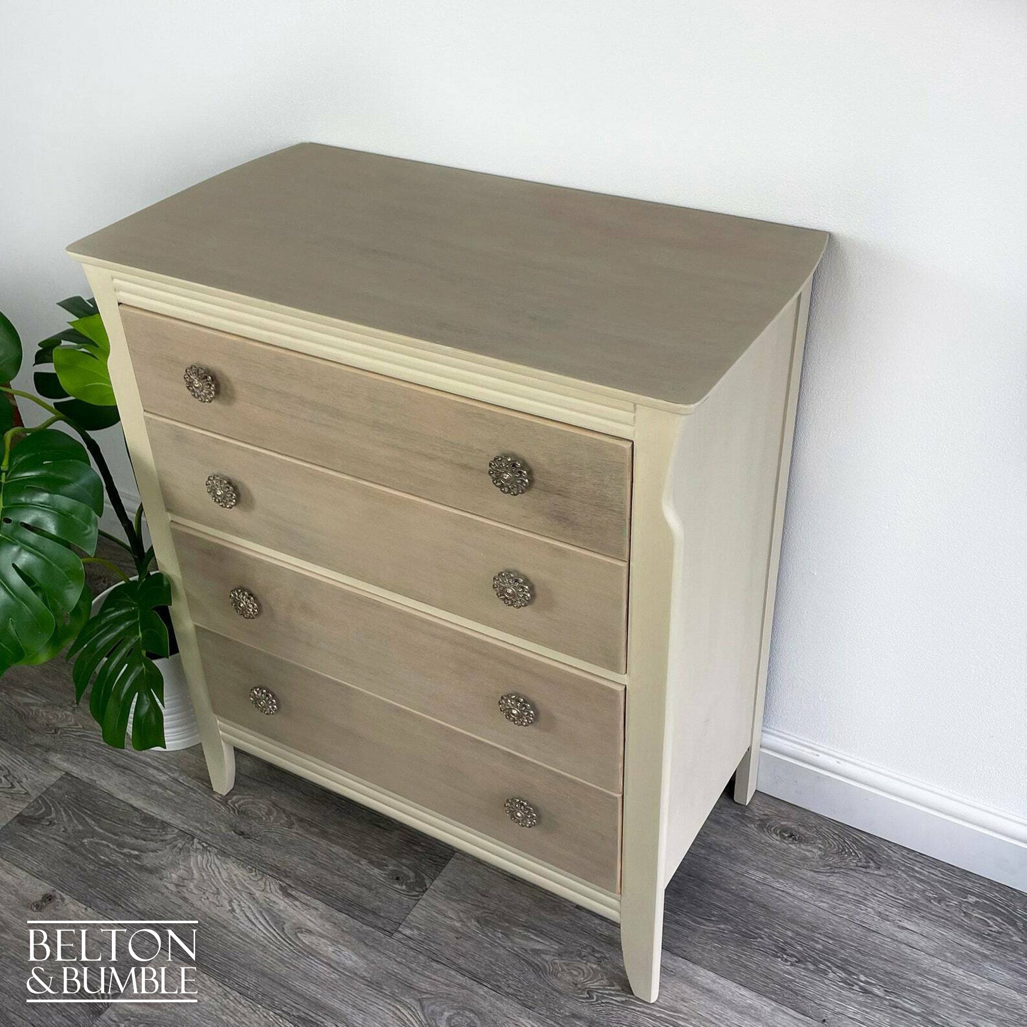 Four Drawer Chest of Drawers by Lebus in Cream-Belton & Bumble