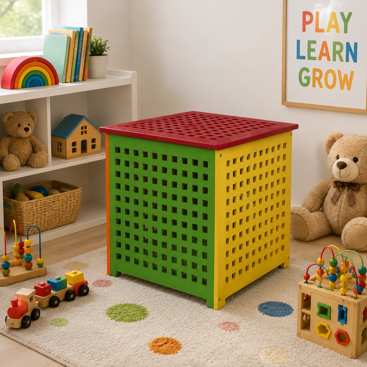 Children’s Multi-Coloured Toy Storage Box
