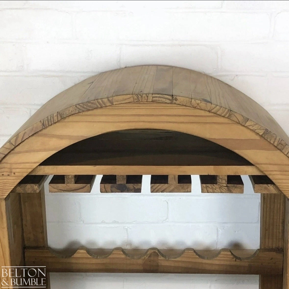 Barrel Style Bottle and Glass Hanging Rack