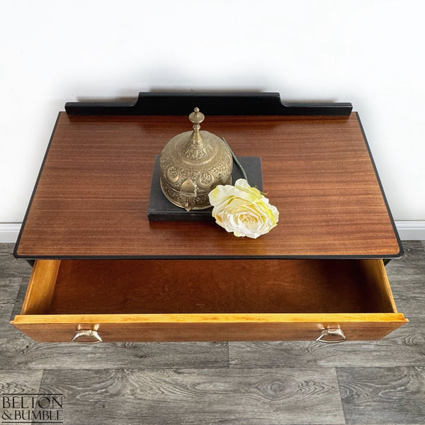 Mid-Century 3-Drawer Chest in Black and Teak-Belton & Butler