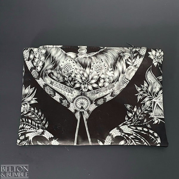 Handmade Make Up / Travel Toiletries Bag in “Silverback” Fabric by Emma Shipley-Belton & Butler