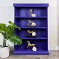 Freestanding Pine Bookcase in Amethyst Purple