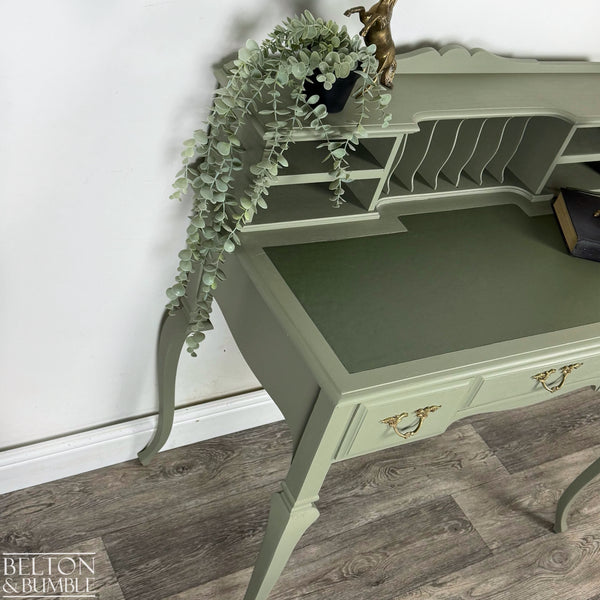 Writing Desk / Dressing Table with Hutch in Sage Green