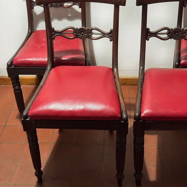 Set of Four Antique Dining Chairs – Ready for Custom Commission-Belton & Butler