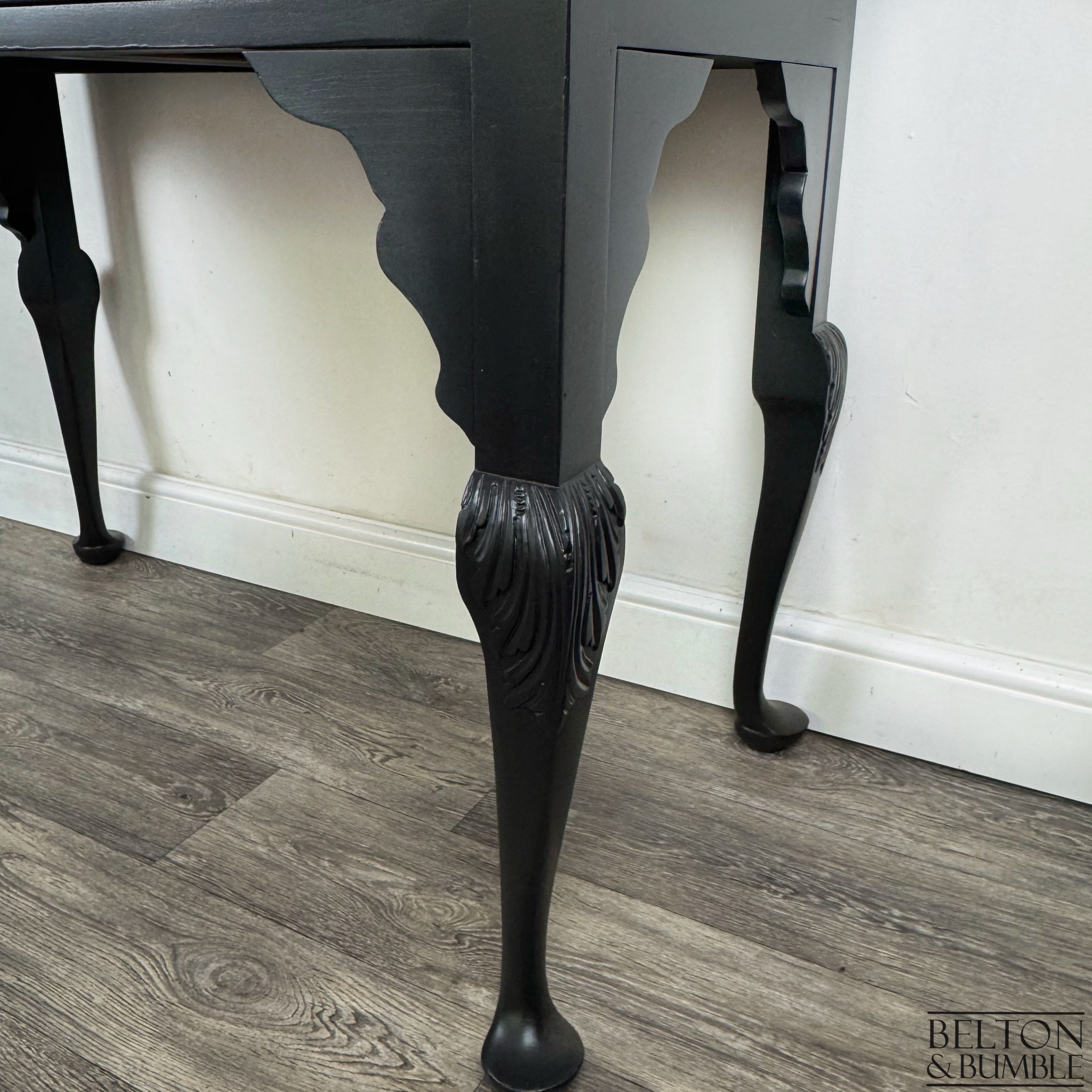 Vintage Writing Desk with Hidden Drawers in Black