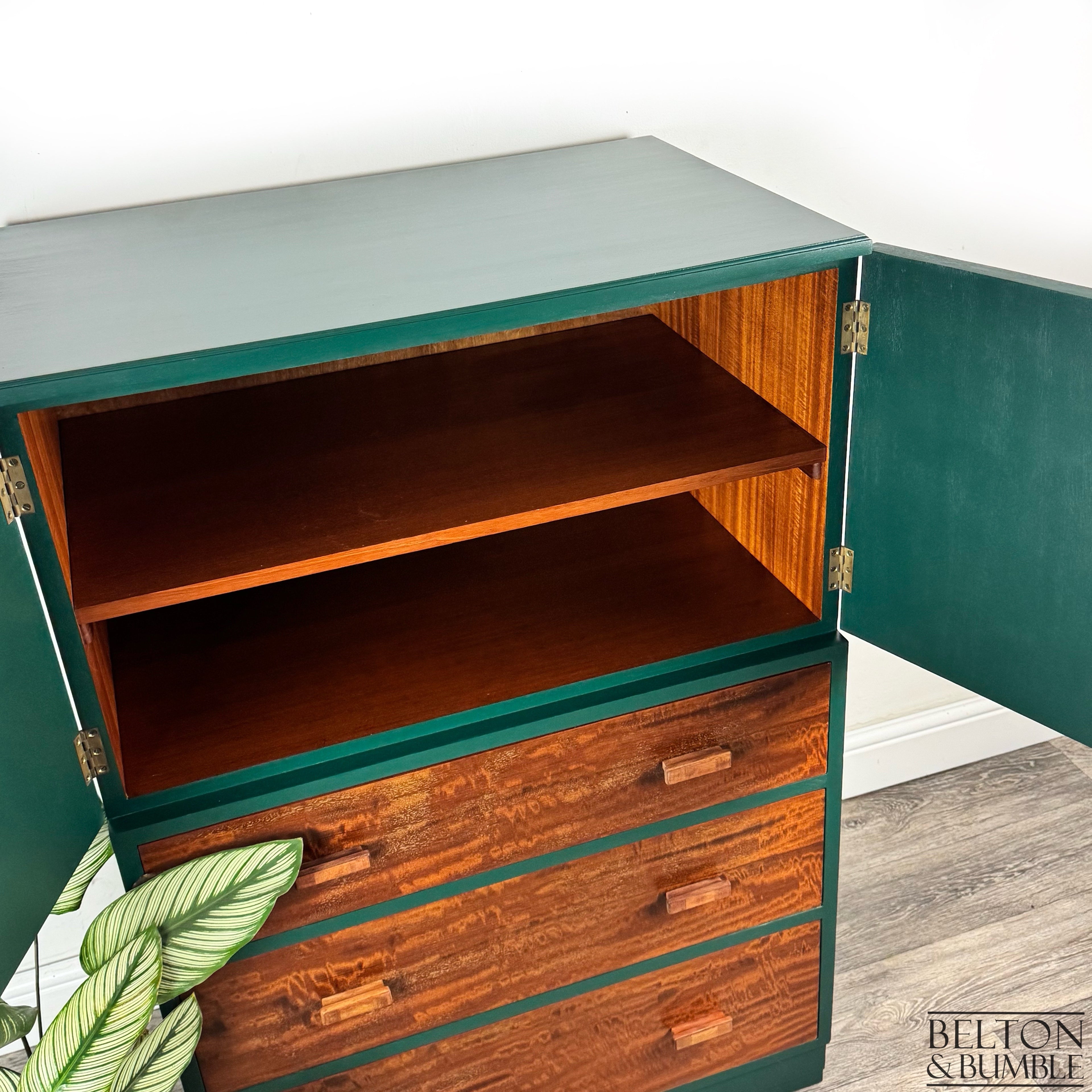 Linen Press Storage Cupboard in Green-Belton & Bumble
