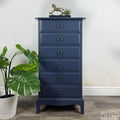 STAG Minstrel Narrow 6 Drawer Tallboy in Navy