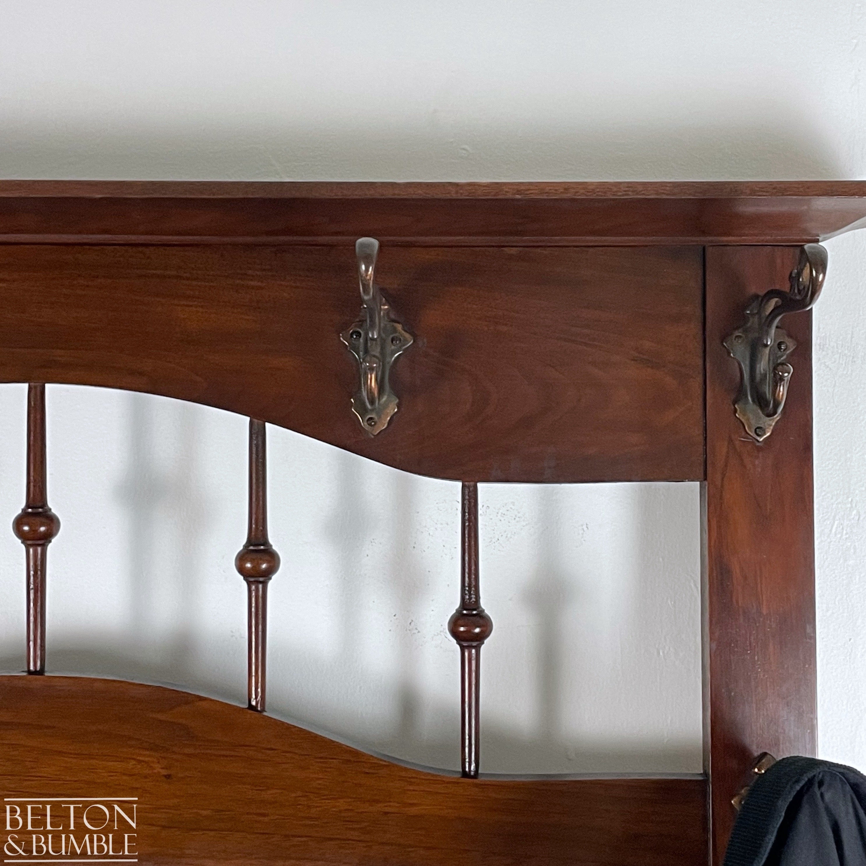 Art Nouveau Hallway Stand with Mirror, Coat Hooks, Umbrella Holders, and Lift Lid Storage-Belton & Bumble