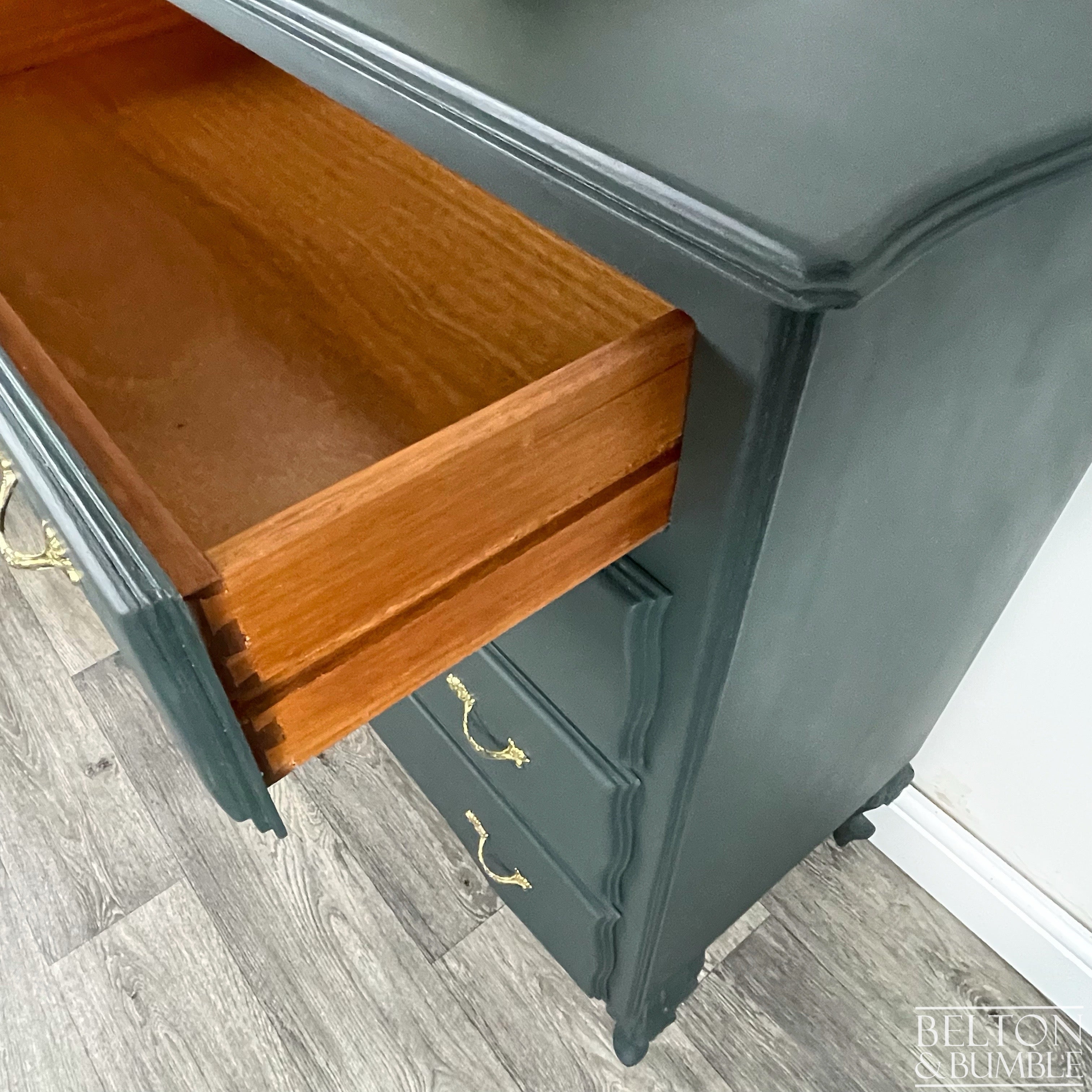 Four Drawer Chest of Drawers in Dark Green-Belton & Bumble