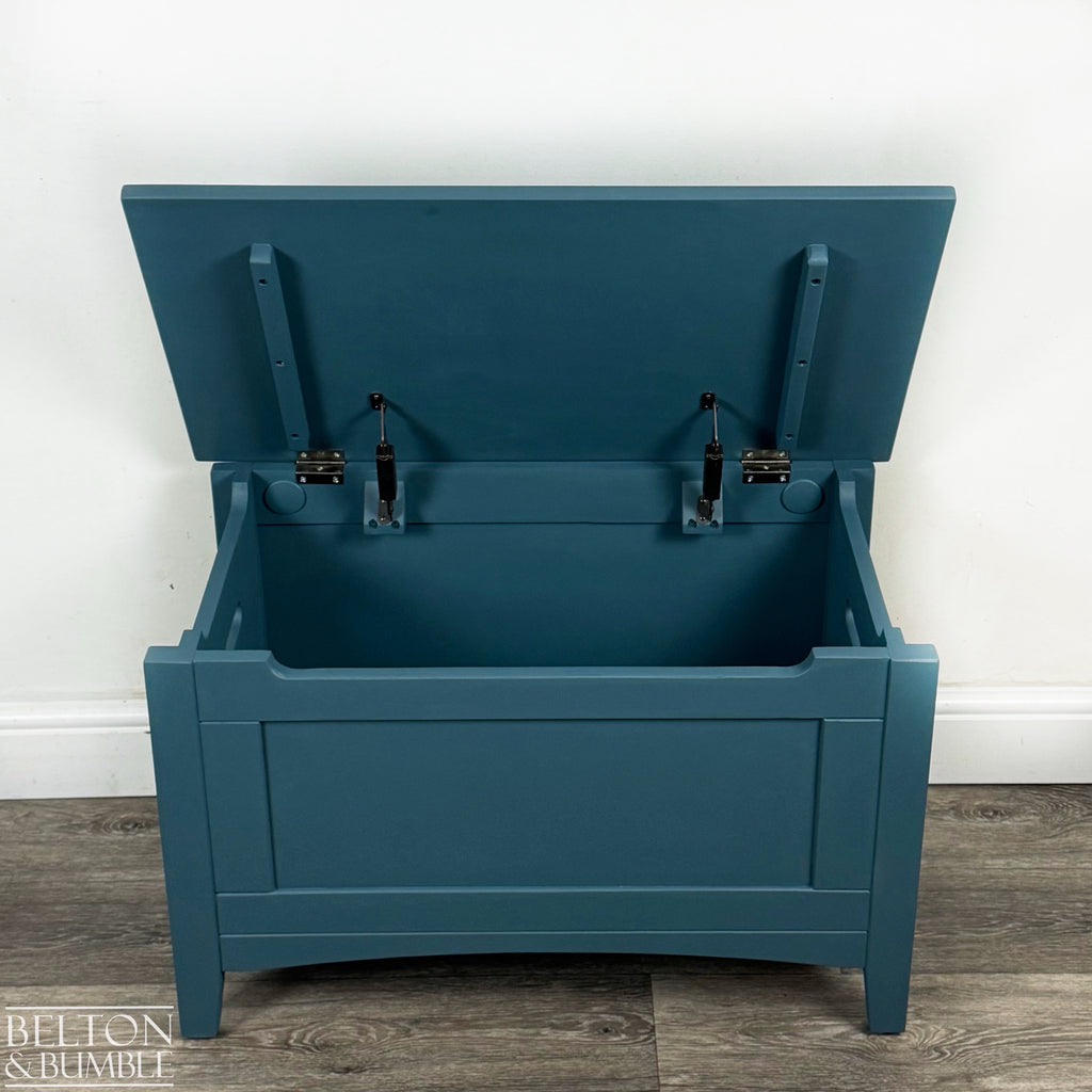 Pine Blanket Box in Seaside Blue