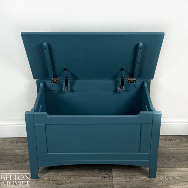 Pine Blanket Box in Seaside Blue