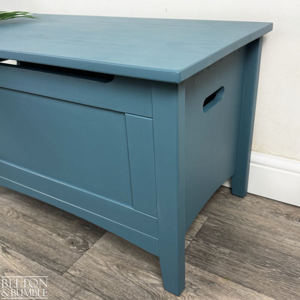 Pine Blanket Box in Seaside Blue