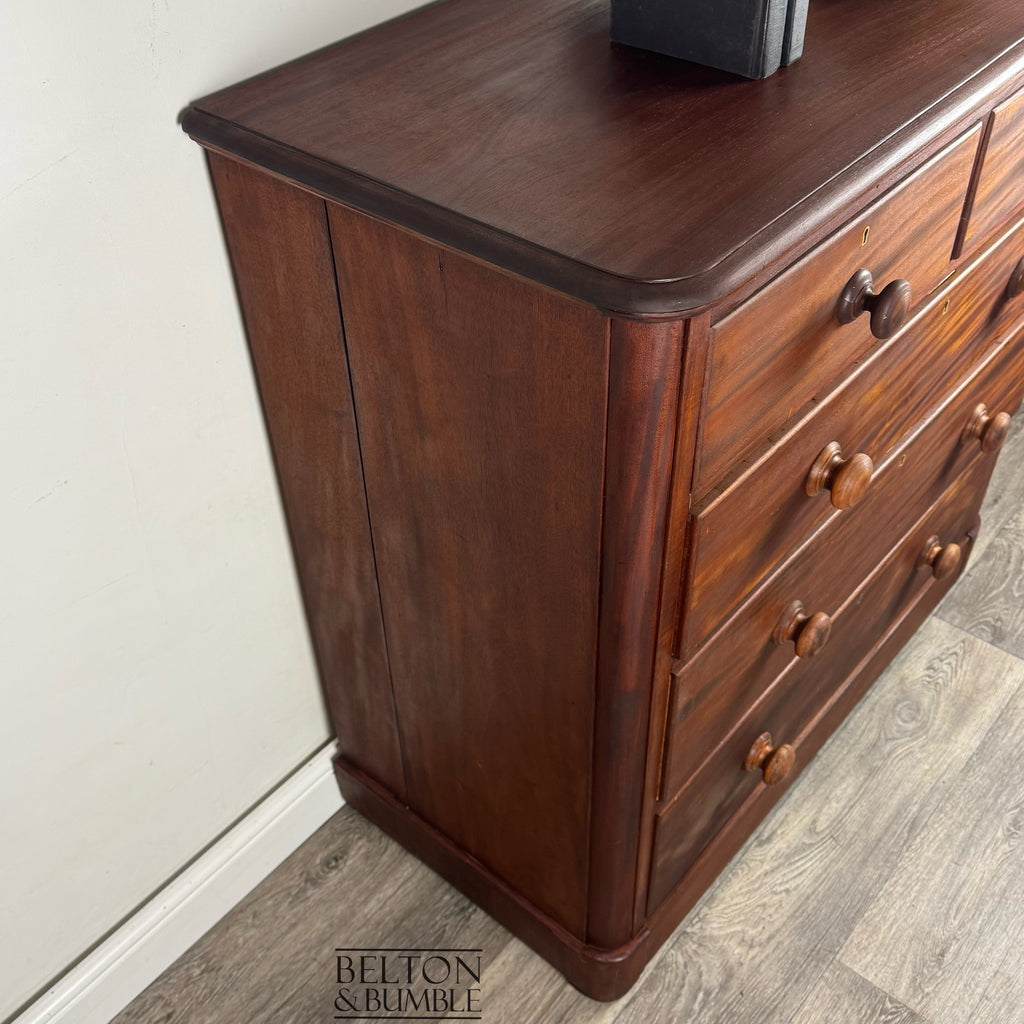 Victorian Mahogany Five Drawer Chest of Drawers-Belton & Bumble