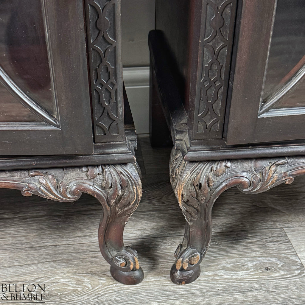 Pair of Tall Victorian Glass Cabinets-Belton & Bumble