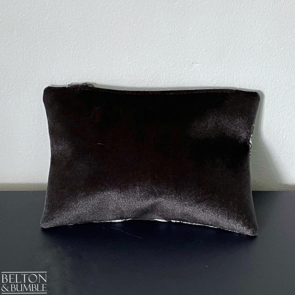 Handmade Make Up / Jewellery Bag in “Silverback” Fabric by Emma Shipley-Belton & Bumble