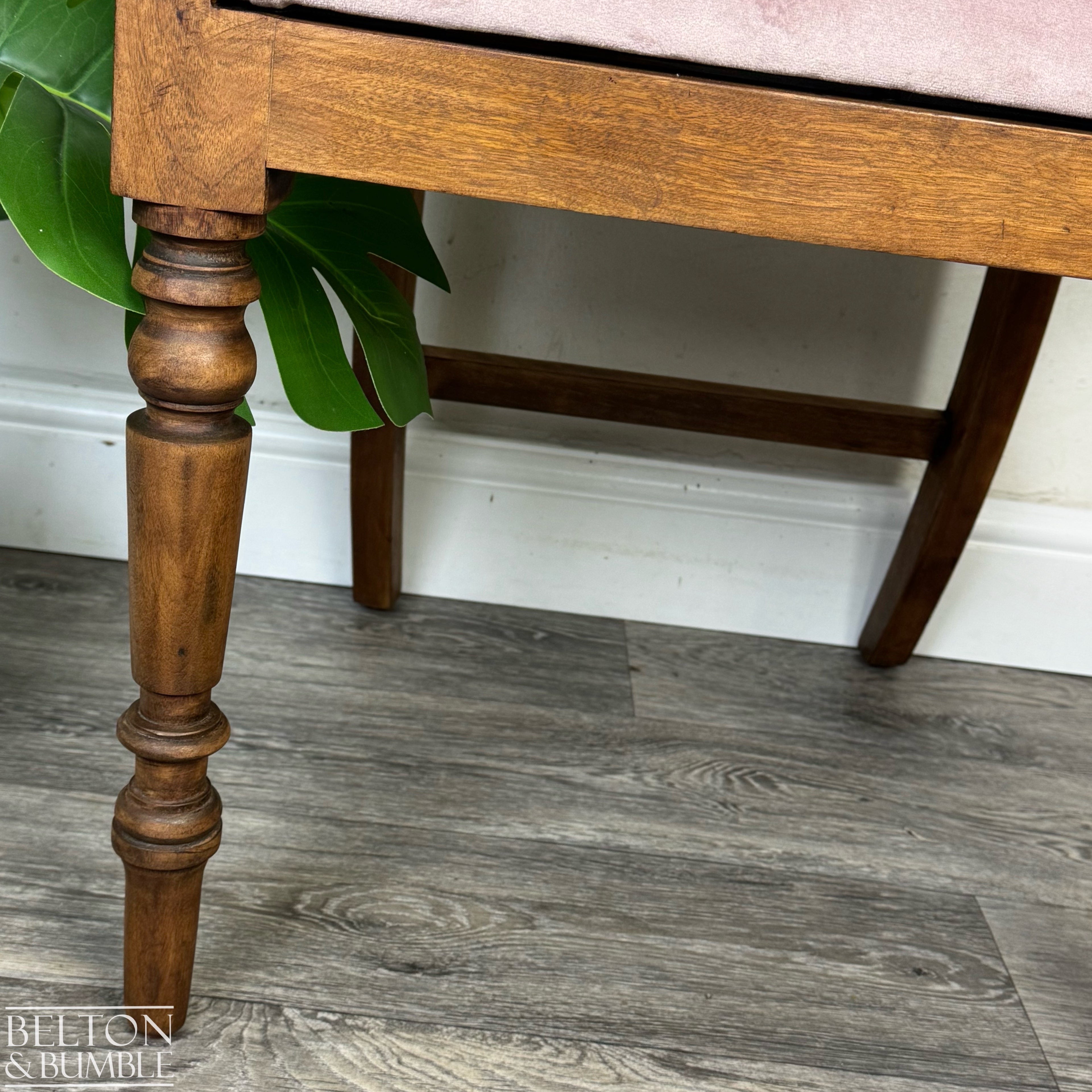 Vintage Scroll-Arm Accent Chair