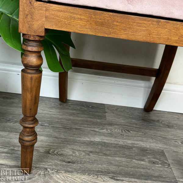 Vintage Scroll-Arm Accent Chair