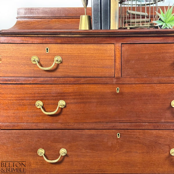 Vintage Mahogany Four Drawer Chest of Drawers with Gallery Back-Belton & Butler