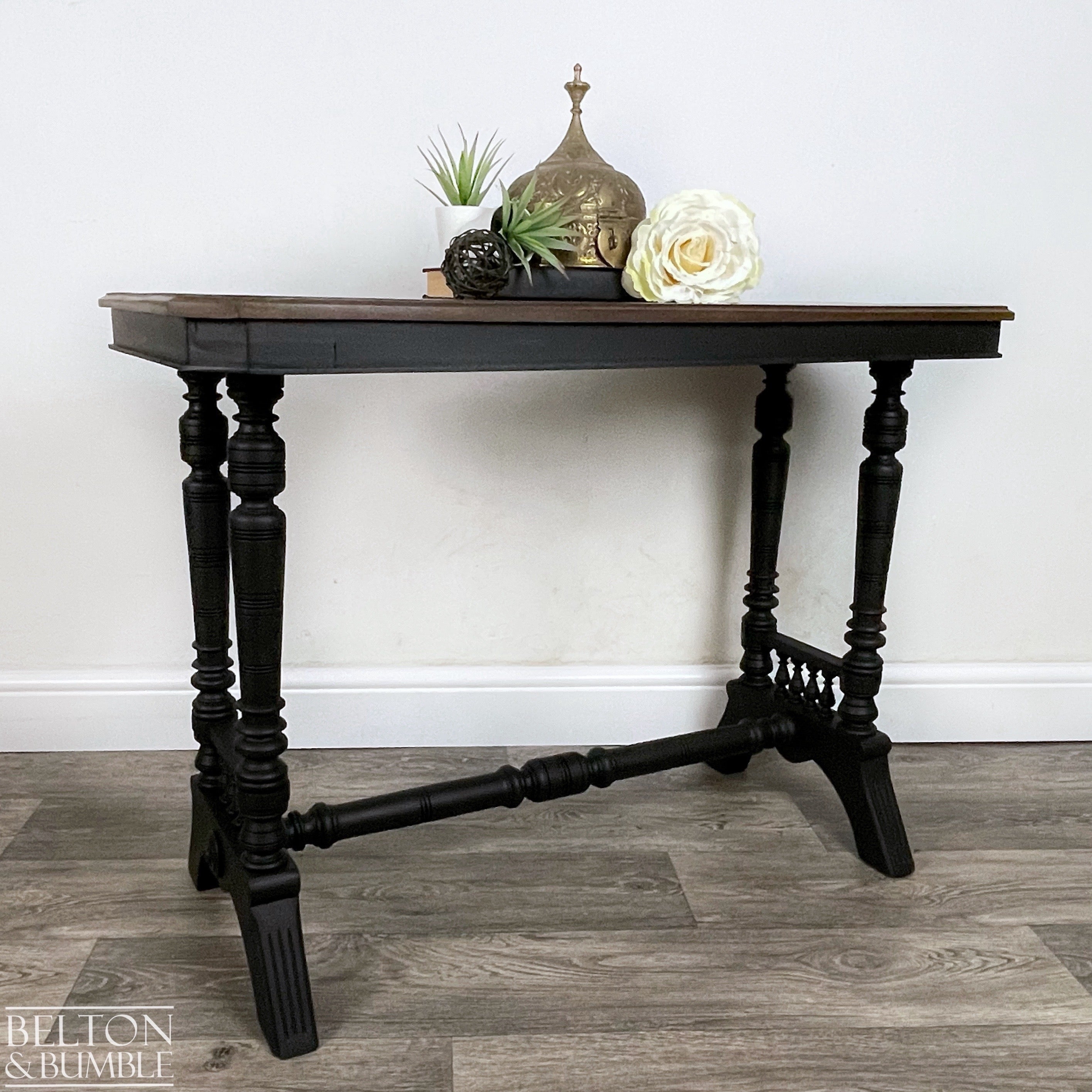 Mahogany Hallway Console Table in Black-Belton & Bumble