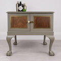 Mahogany Cocktail Cabinet in Green Grey and Bronze