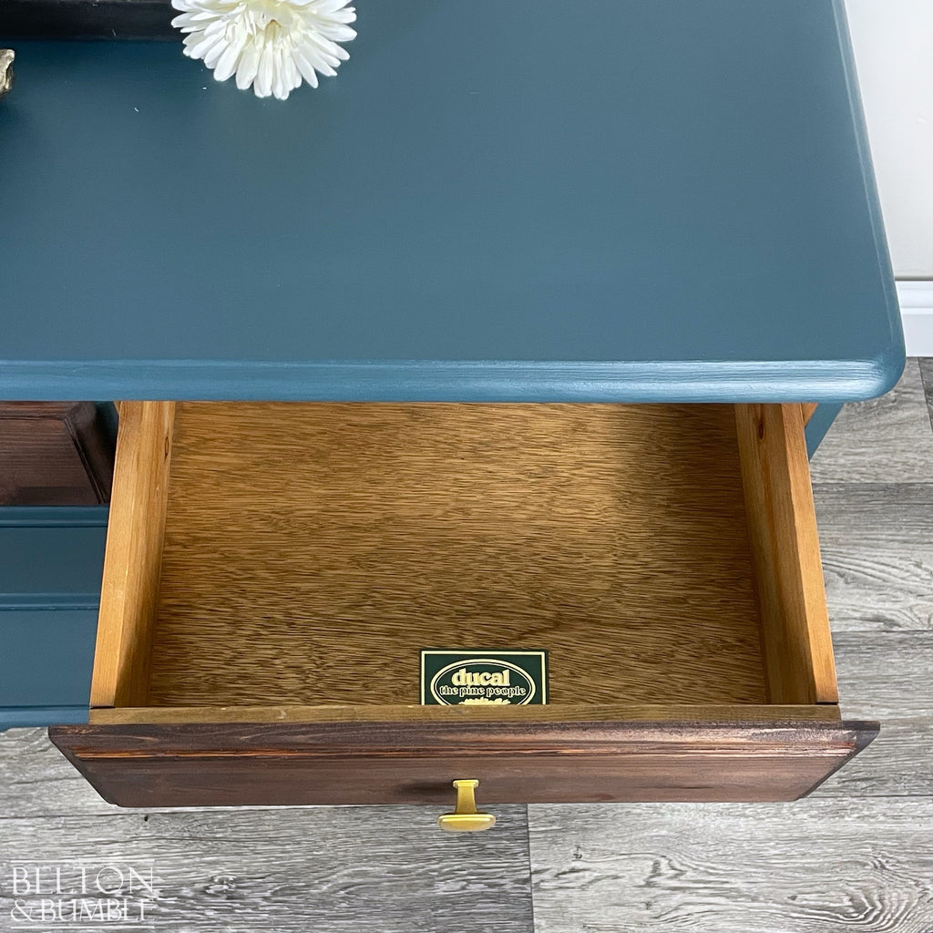 Four Drawer Pine Chest of Drawers by Ducal in Blue-Belton & Bumble