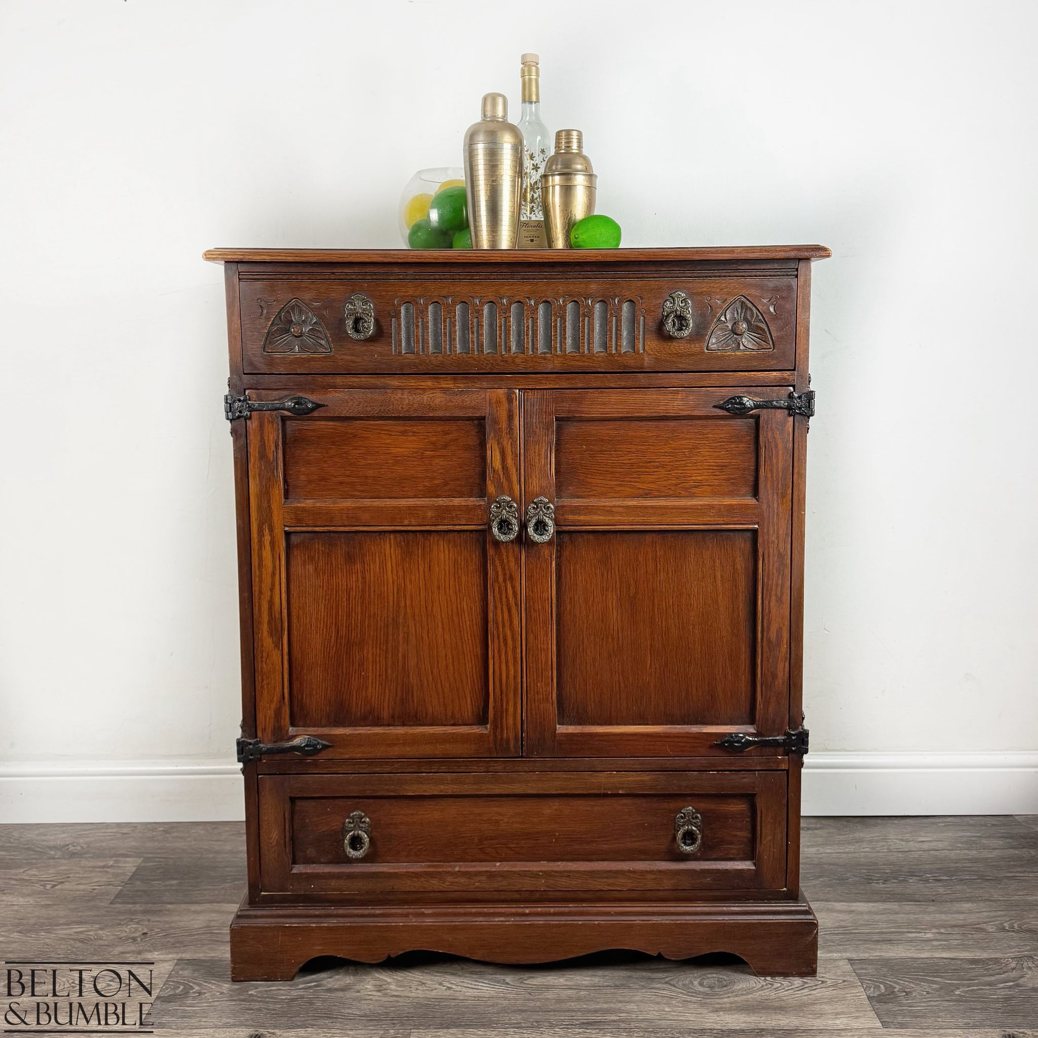 Old Charm Furniture Drinks Cabinet / Entertainment Unit-Belton & Bumble