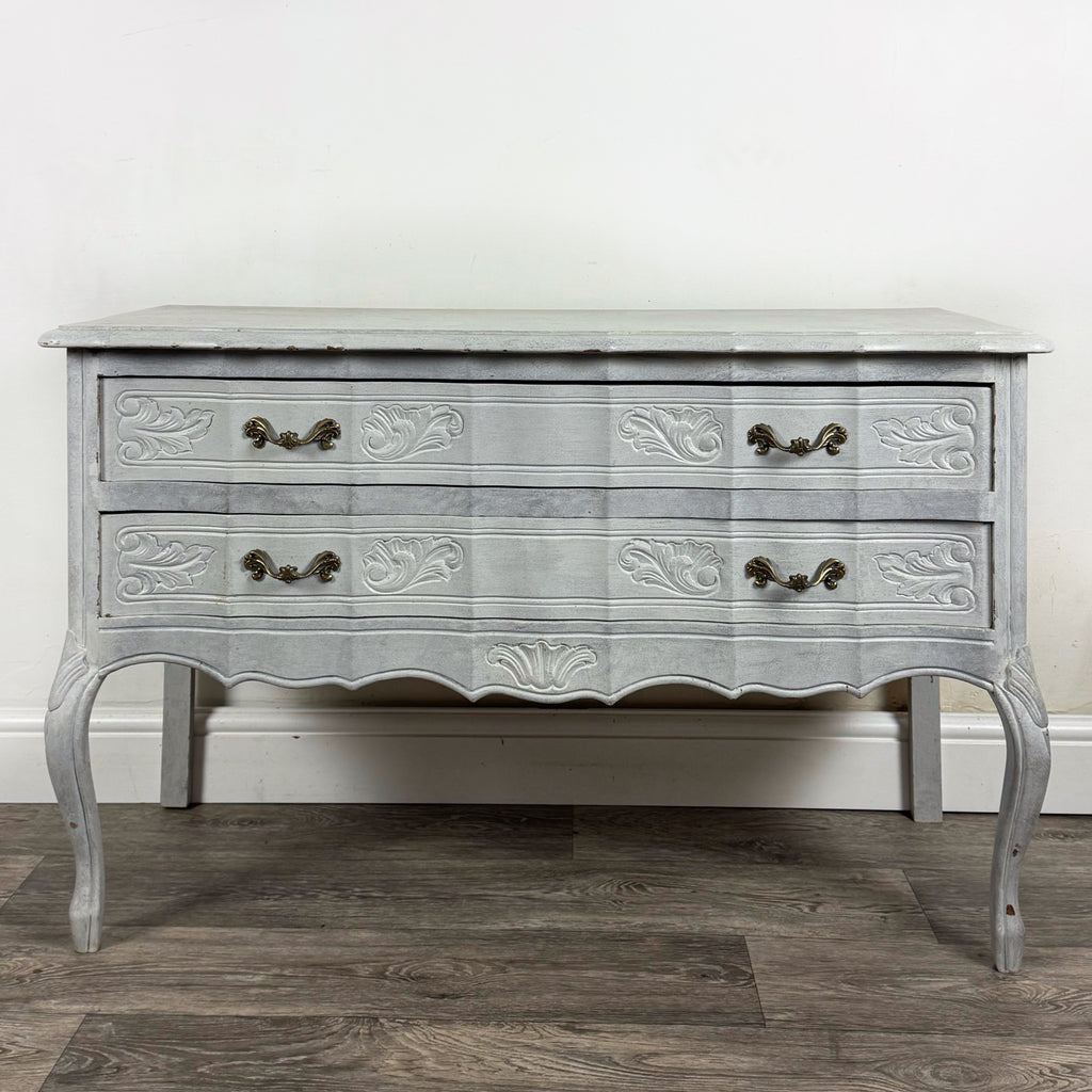 Elegant Serpentine Two Drawer Chest of Drawers - Available to Commission