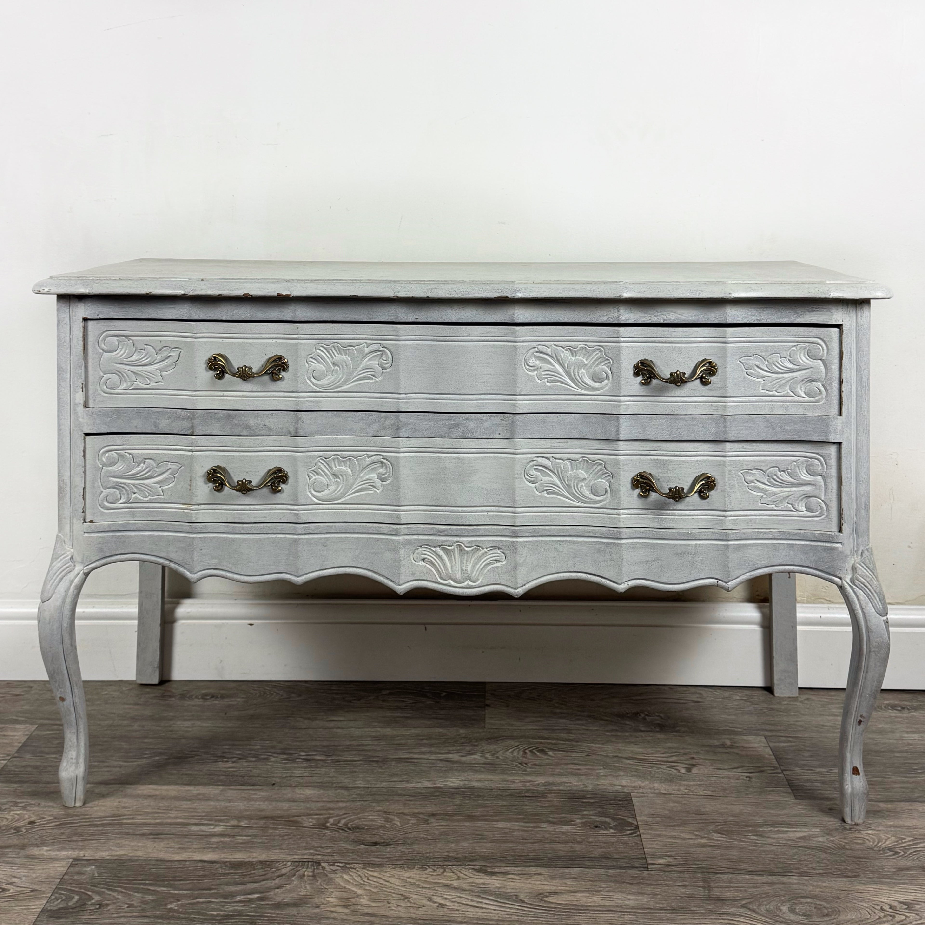 Elegant Serpentine Two Drawer Chest of Drawers - Available to Commission