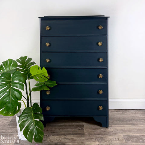 Six Drawer Chest of Drawers in Navy-Belton & Butler