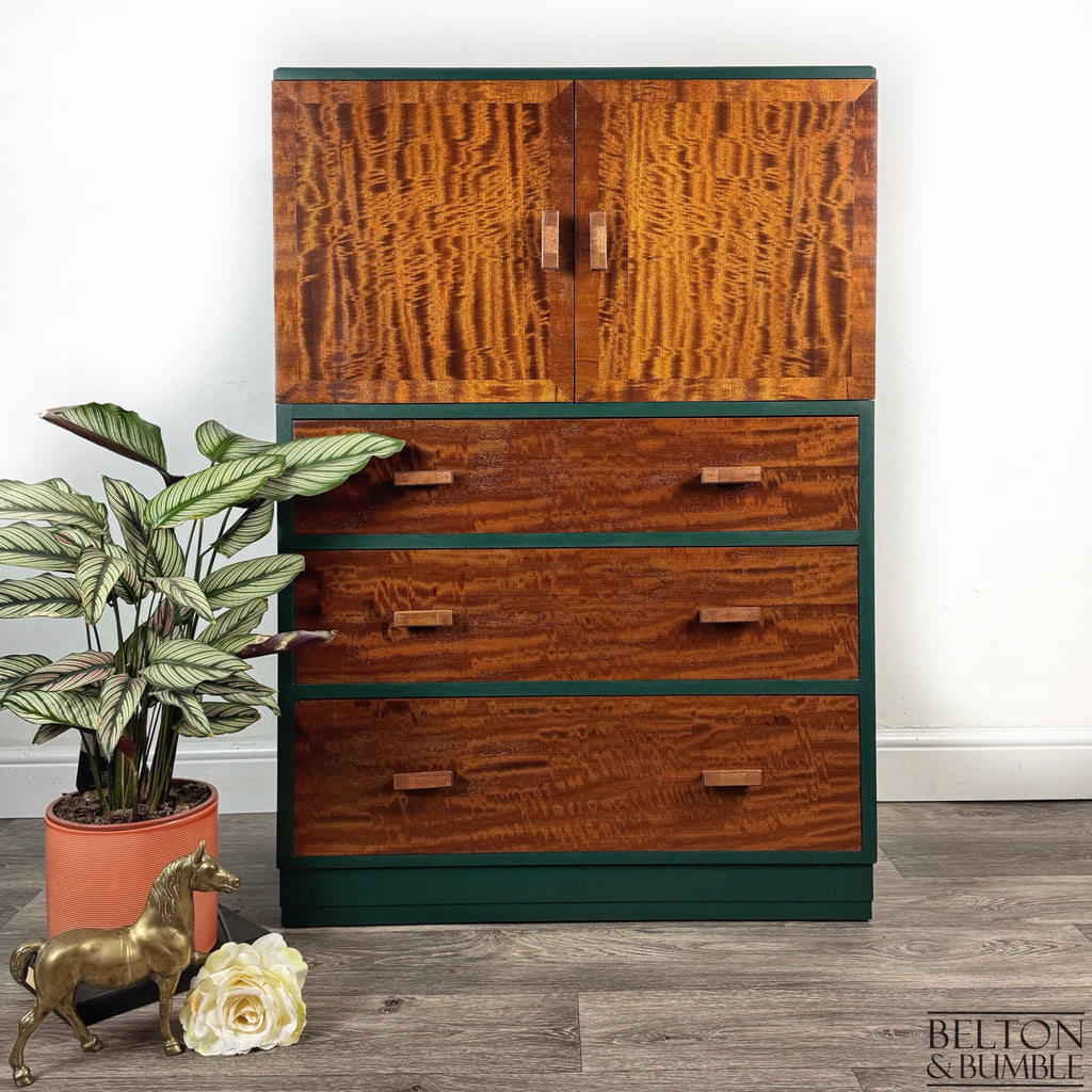 Linen Press Storage Cupboard in Green-Belton & Bumble