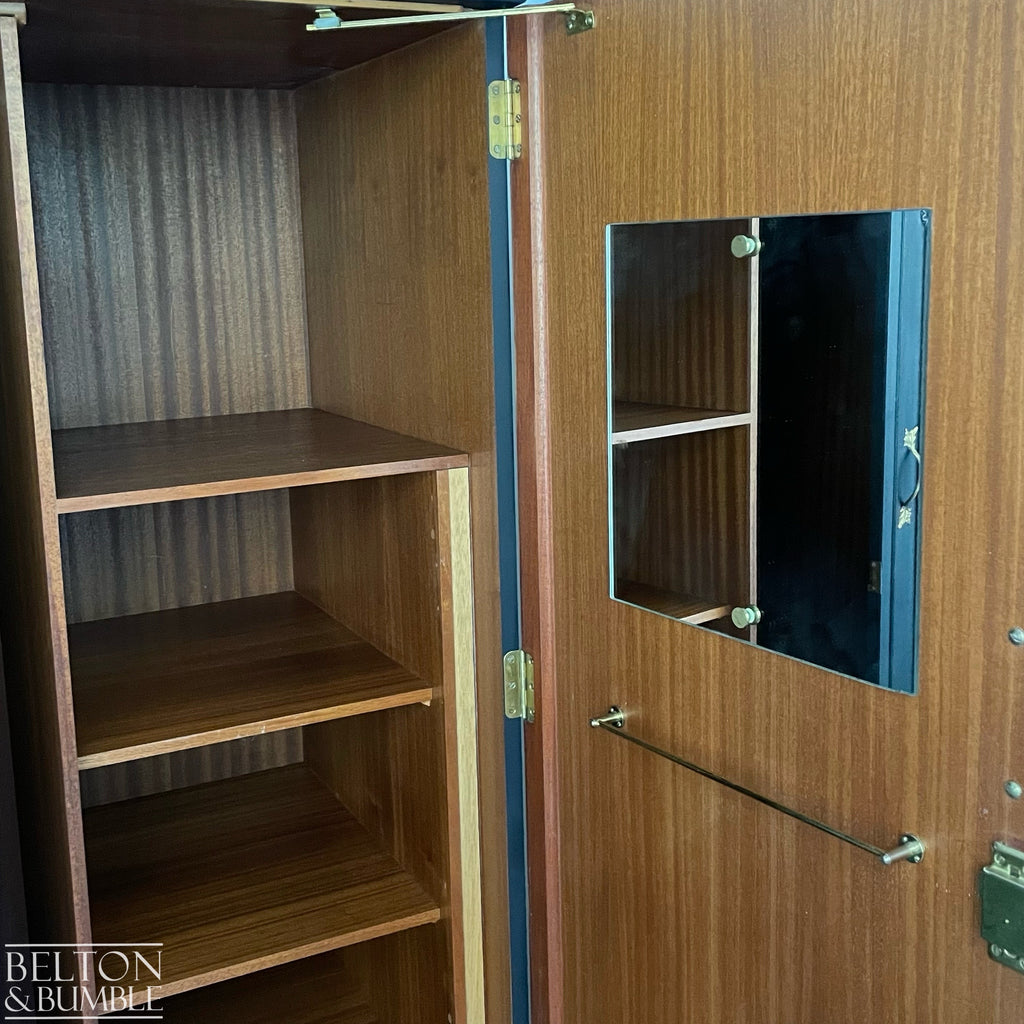 Vintage Double Door Armoire Wardrobe in Black-Wardrobe-Belton & Bumble