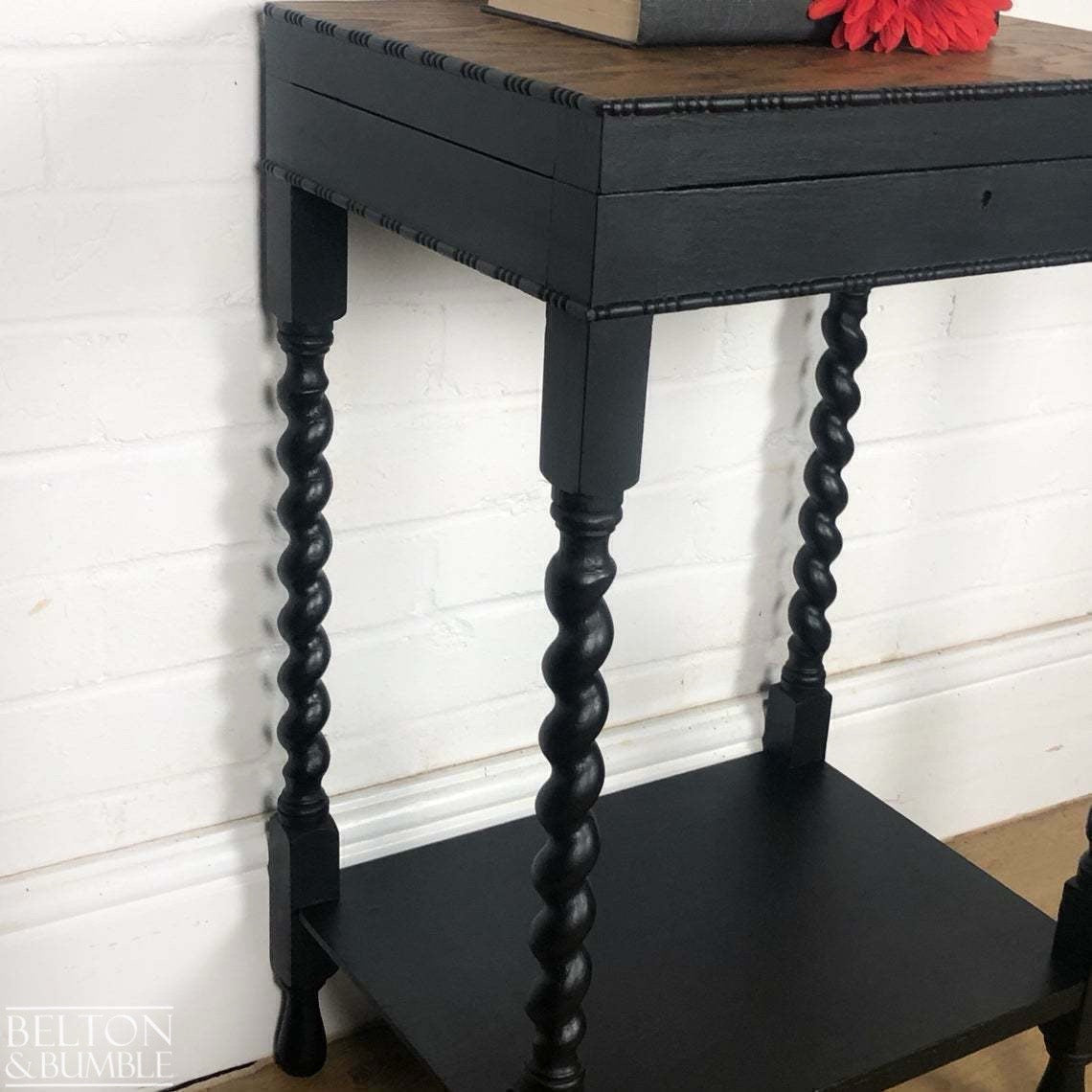 Tiger Oak Side Table with Storage-Belton & Bumble