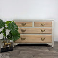 Vintage Pine Four Drawer Chest of Drawers in Cream