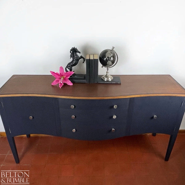 Navy Bow Fronted Sideboard-Belton & Butler