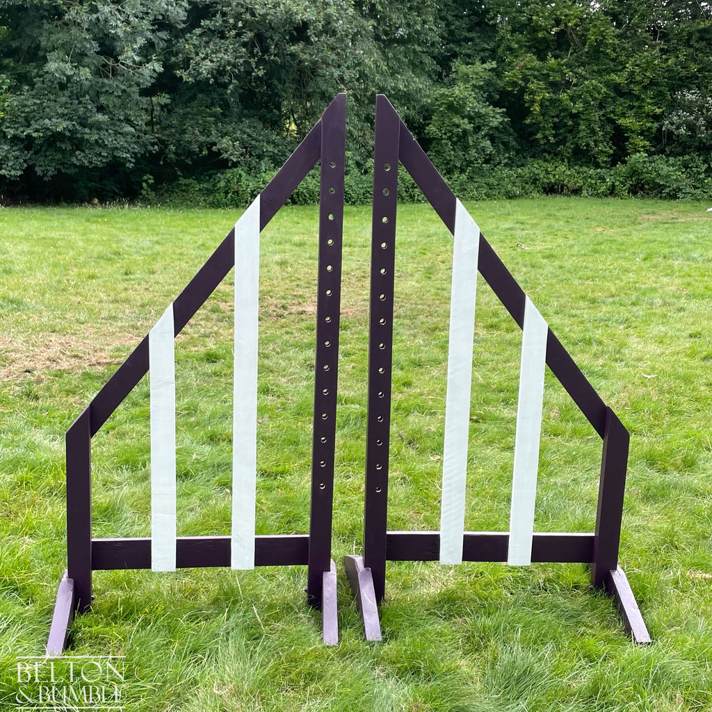 Set of Five Painted Wooden Showjumping Wings & 15 Sets of Metal Cups-Belton & Bumble