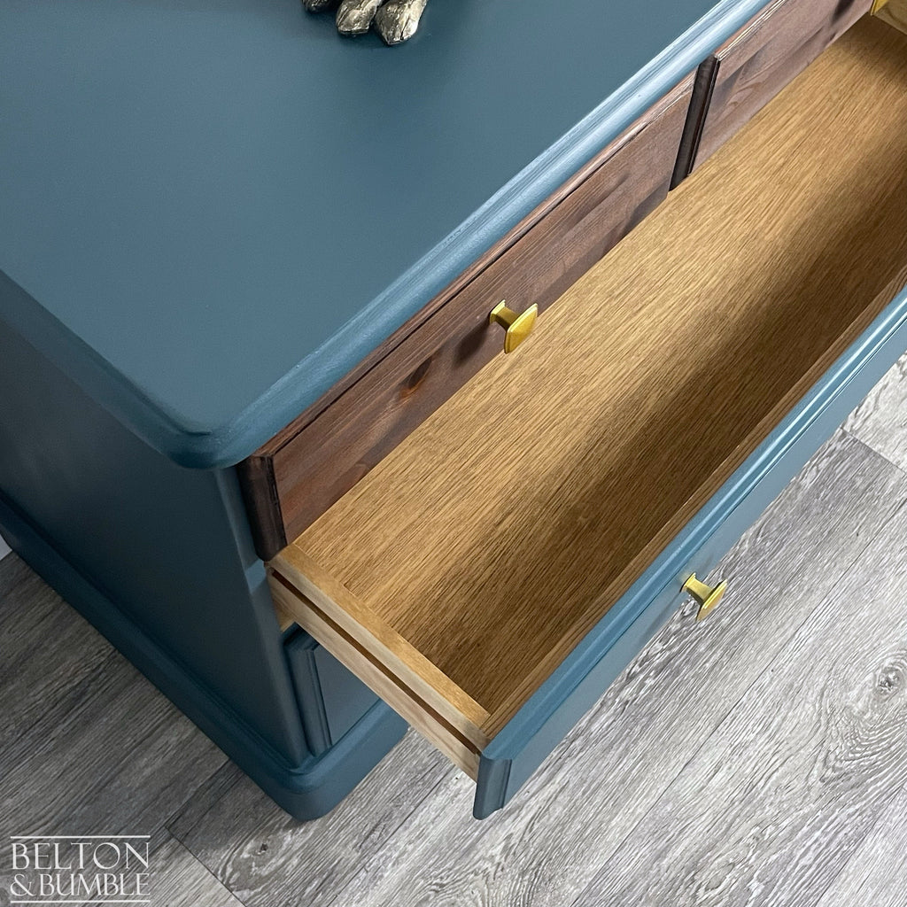 Four Drawer Pine Chest of Drawers by Ducal in Blue-Belton & Bumble