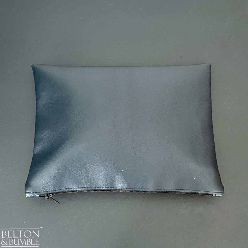 Handmade Make Up / Toiletries Bag in Navy Leatherette-Belton & Bumble